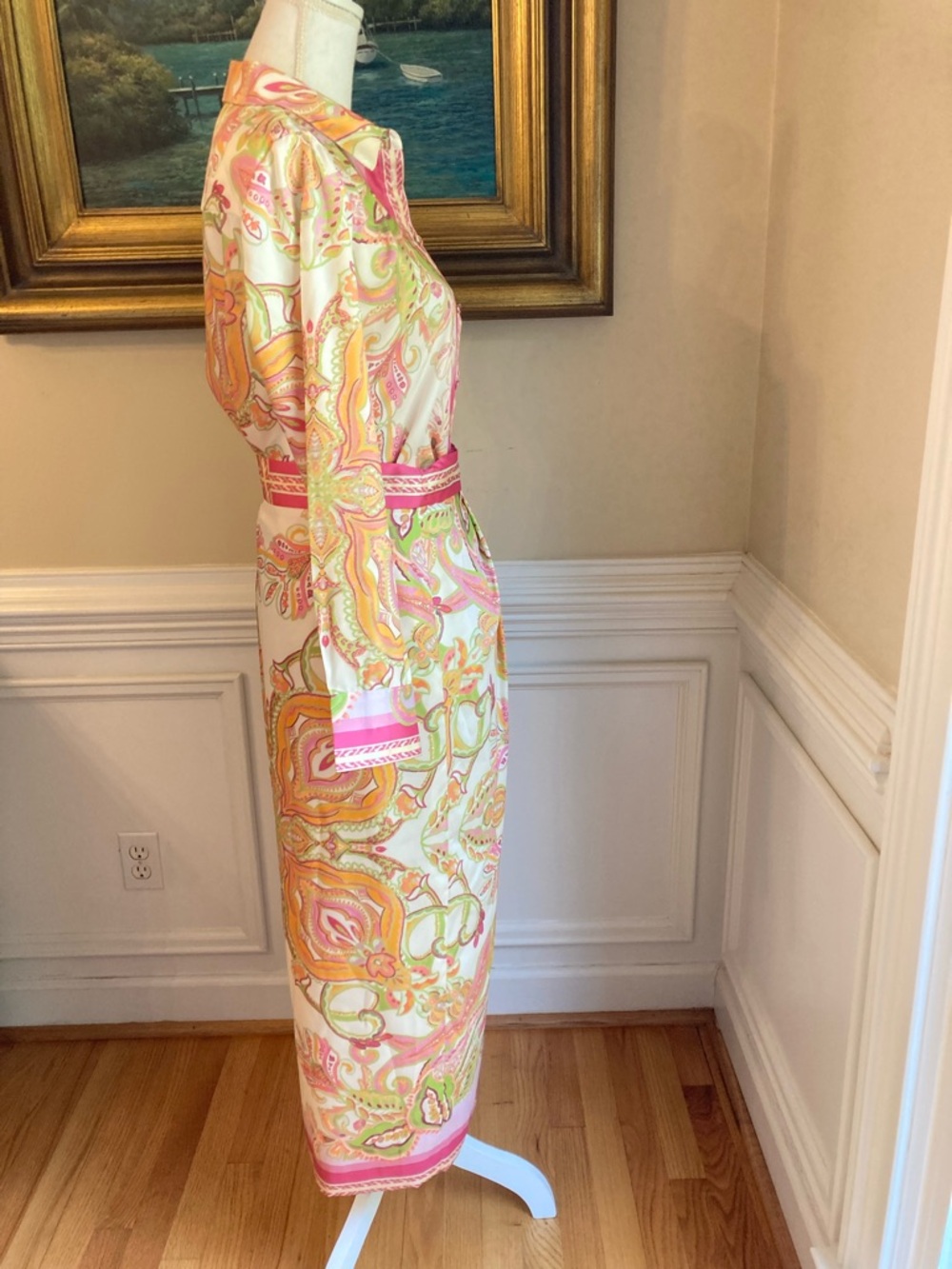 ANTONIO MELANI Set Clio Paisley Scarf Print Satin Top & Skirt - Picture 10 of 12
